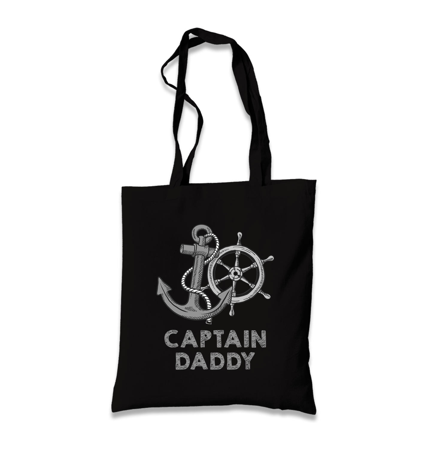 Captain Daddy Black Canvas Totebag - Premium  from W.E.N.S. WIND - Just 4990! Shop now at W.E.N.S. WIND