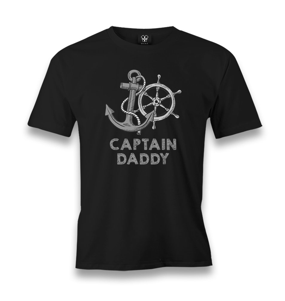 Captain Daddy Men's Black Tshirt - Premium  from W.E.N.S. WIND - Just 6490! Shop now at W.E.N.S. WIND