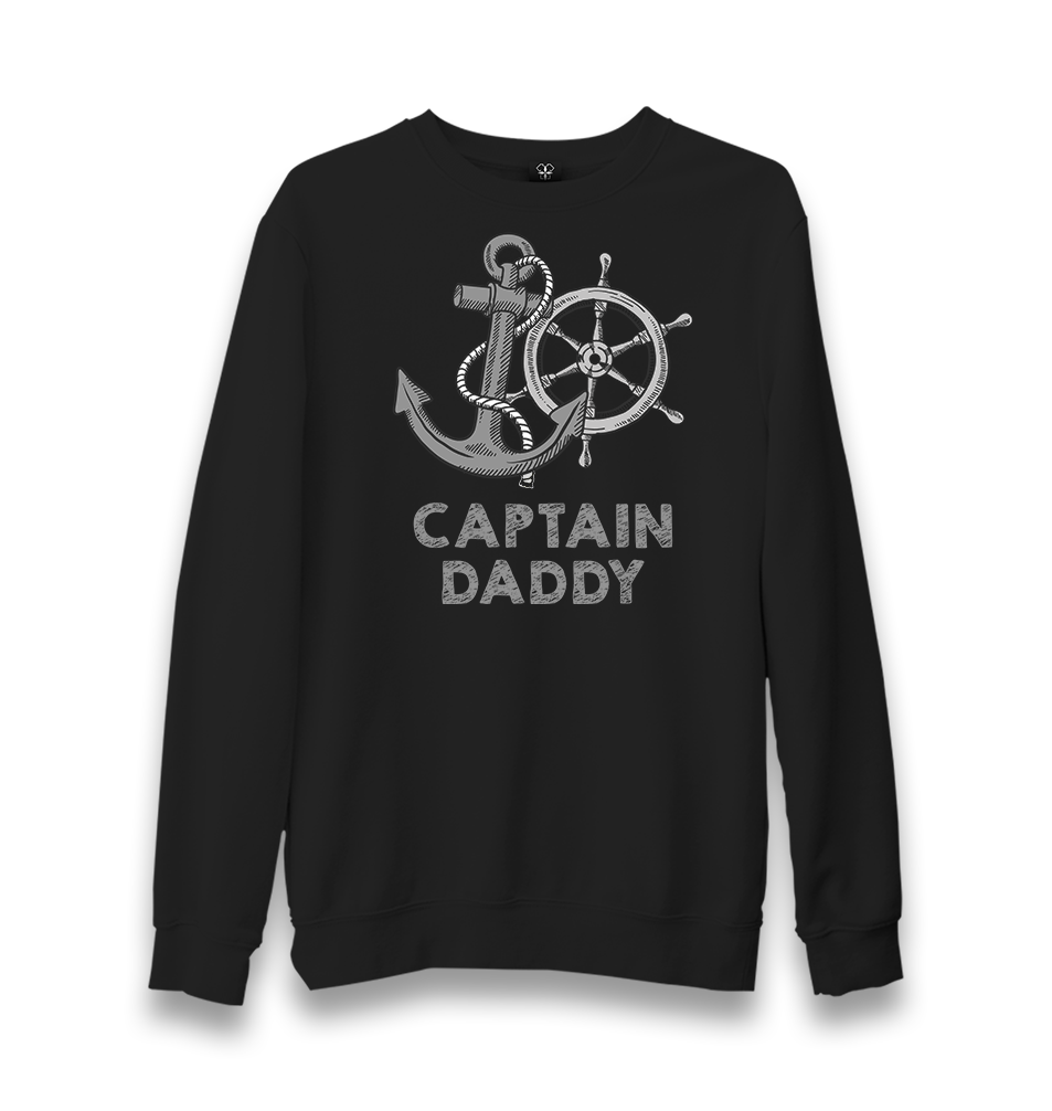 Captain Daddy Unisex Black Sweatshirt - Premium  from W.E.N.S. WIND - Just 10990! Shop now at W.E.N.S. WIND