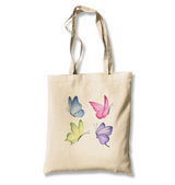 Colorful Butterflies White Canvas Totebag - Premium  from W.E.N.S. WIND - Just 4990! Shop now at W.E.N.S. WIND