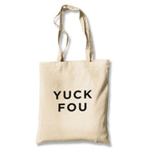 Yuck Fou White Canvas Totebag - Premium  from Wenswind - Just 4990! Shop now at W.E.N.S. WIND