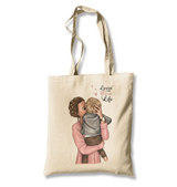 Mom Life White Canvas Totebag - Premium  from W.E.N.S. WIND - Just 4990! Shop now at W.E.N.S. WIND