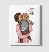 Mom Life White Canvas Wall Art 35x40cm - Premium  from W.E.N.S. WIND - Just 7990! Shop now at W.E.N.S. WIND