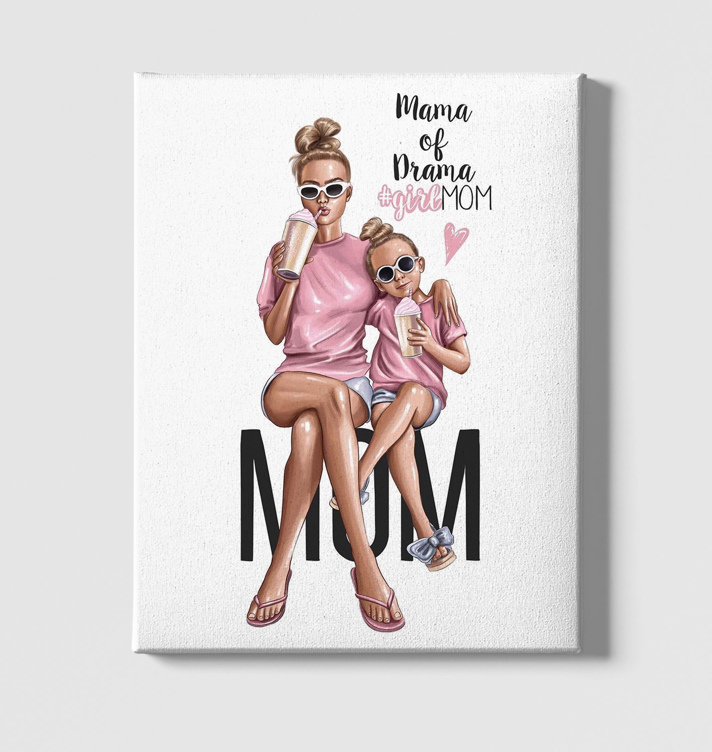 Mama of Drama White Canvas Wall Art 35x40cm - Premium  from W.E.N.S. WIND - Just 7990! Shop now at W.E.N.S. WIND