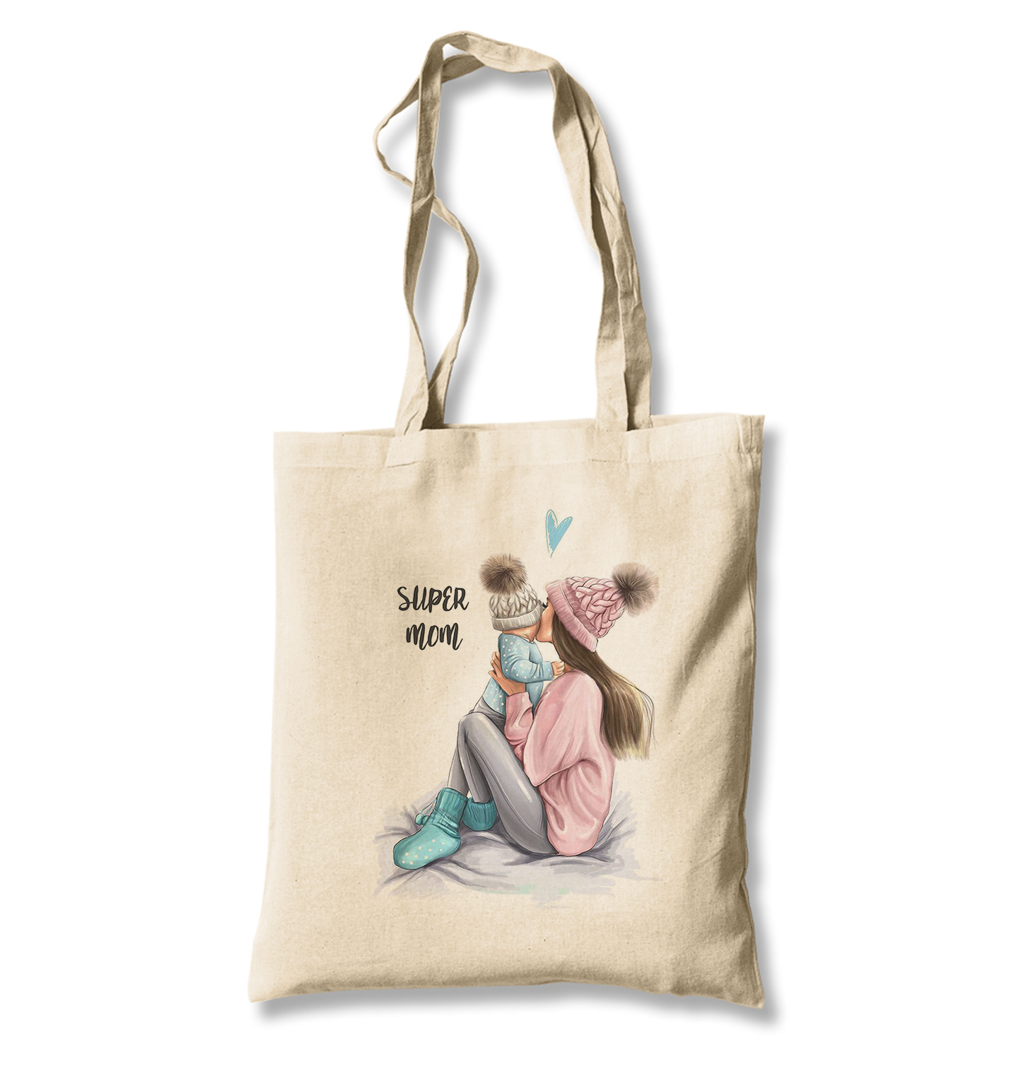 Super Mom White Canvas Totebag - Premium  from W.E.N.S. WIND - Just 4990! Shop now at W.E.N.S. WIND