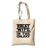 Best Wife in the Galaxy White Canvas Totebag - Premium  from W.E.N.S. WIND - Just 4990! Shop now at W.E.N.S. WIND