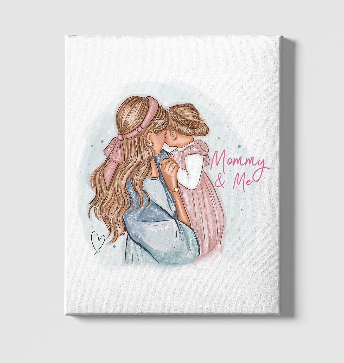 Mommy and Me White Canvas Wall Art 35x40cm - Premium  from W.E.N.S. WIND - Just 7990! Shop now at W.E.N.S. WIND