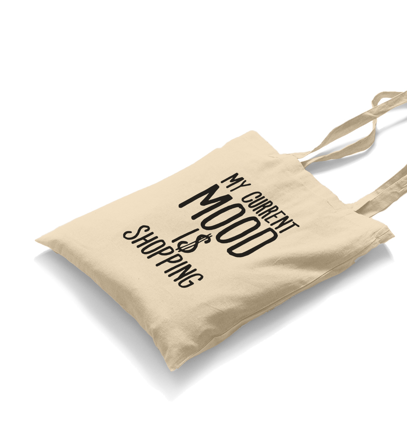 Mood Shop with Dollars White Canvas Totebag - Premium  from W.E.N.S. WIND - Just 4990! Shop now at W.E.N.S. WIND
