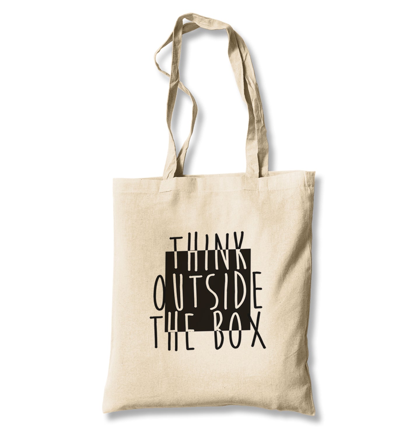 Think Outside The Box Canvas Totebag - Premium  from Wenswind - Just 4990! Shop now at W.E.N.S. WIND
