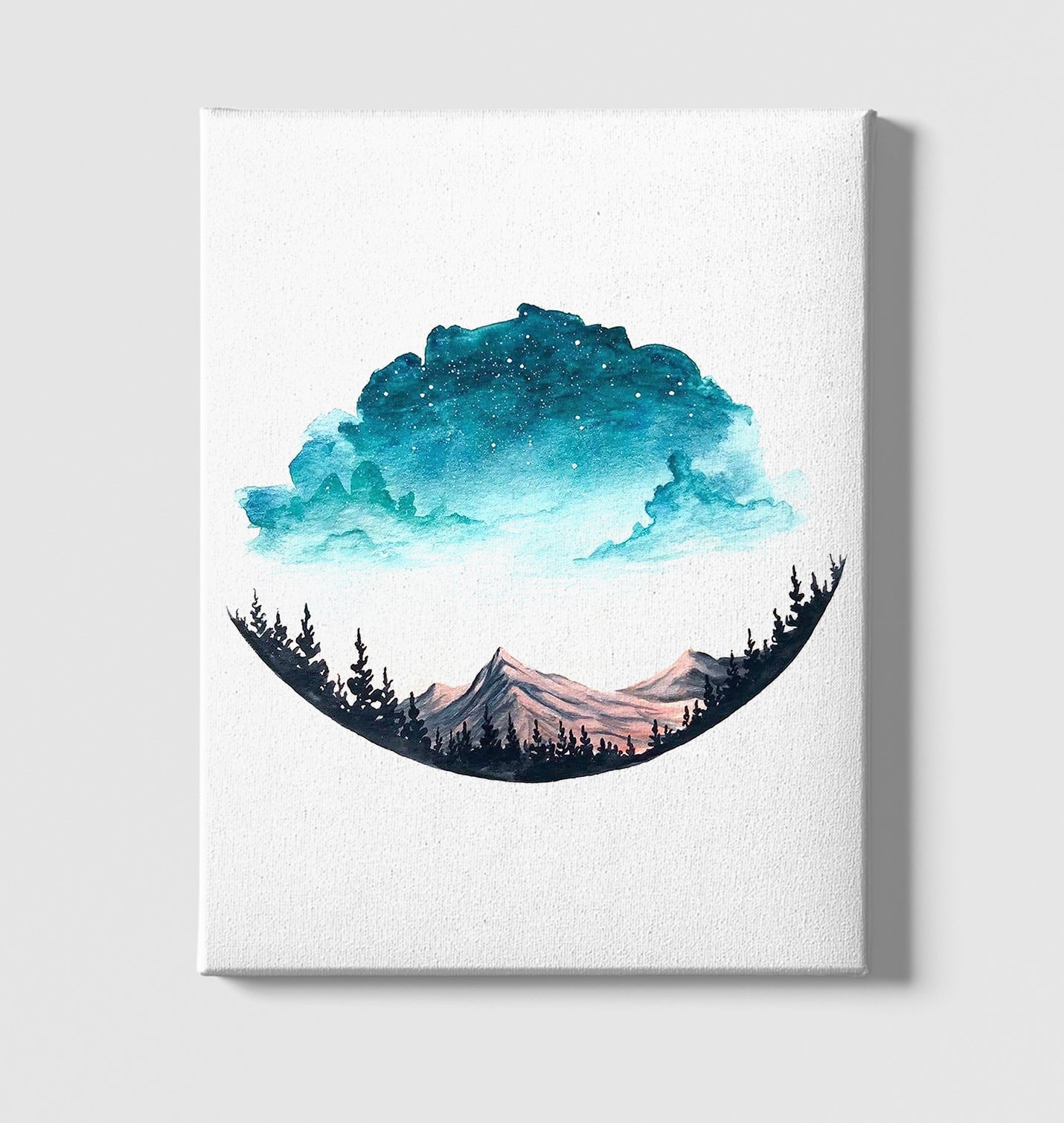 Earth Under Clouds White Canvas Wall Art 35x40cm - Premium  from W.E.N.S. WIND - Just 7990! Shop now at W.E.N.S. WIND