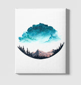 Earth Under Clouds White Canvas Wall Art 35x40cm - Premium  from W.E.N.S. WIND - Just 7990! Shop now at W.E.N.S. WIND