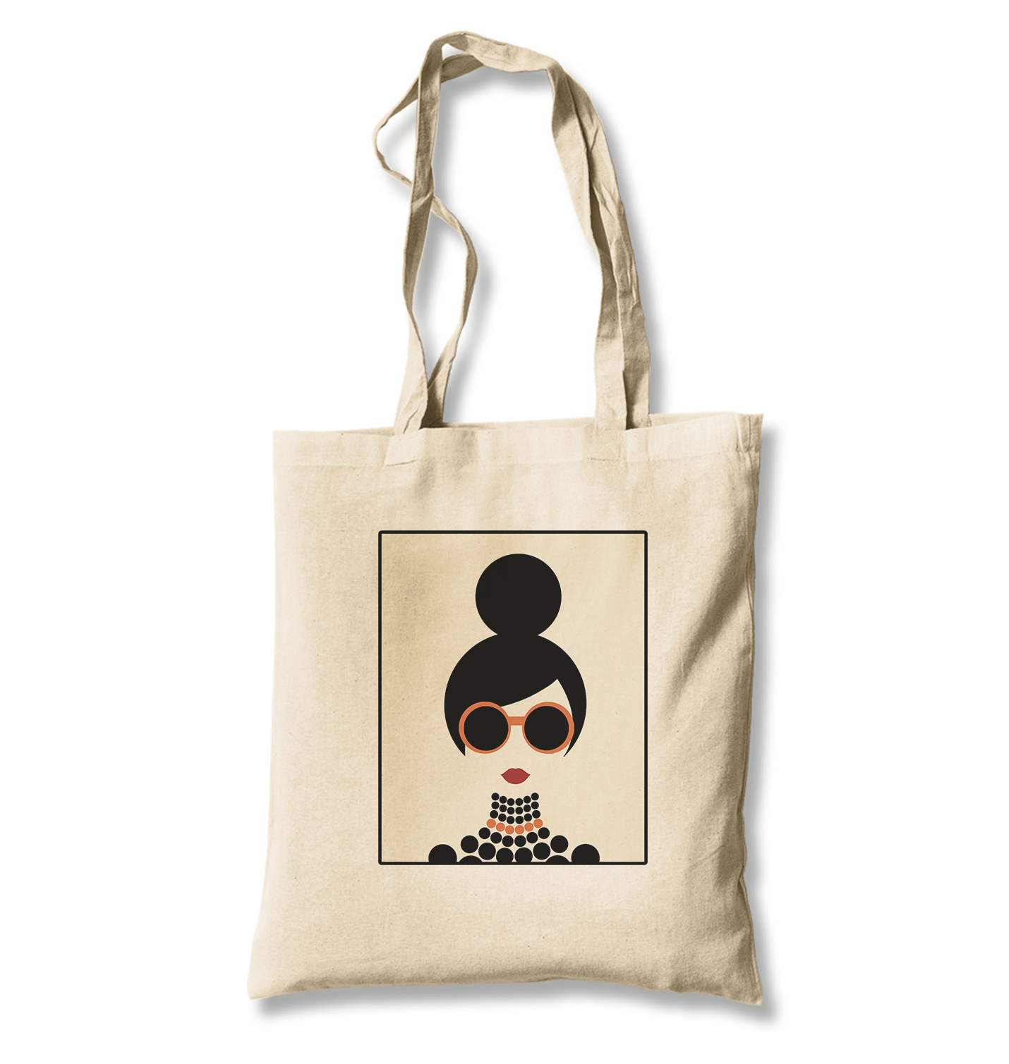 Girl by Circles White Canvas Totebag - Premium  from W.E.N.S. WIND - Just 4990! Shop now at W.E.N.S. WIND