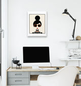 Girl by Circles White Canvas Wall Art 35x40cm - Premium  from W.E.N.S. WIND - Just 7990! Shop now at W.E.N.S. WIND