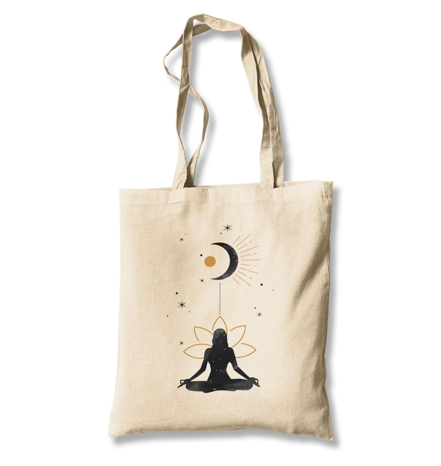 Yoga - Rising To The Moon Canvas Totebag - Premium  from Wenswind - Just 4990! Shop now at W.E.N.S. WIND