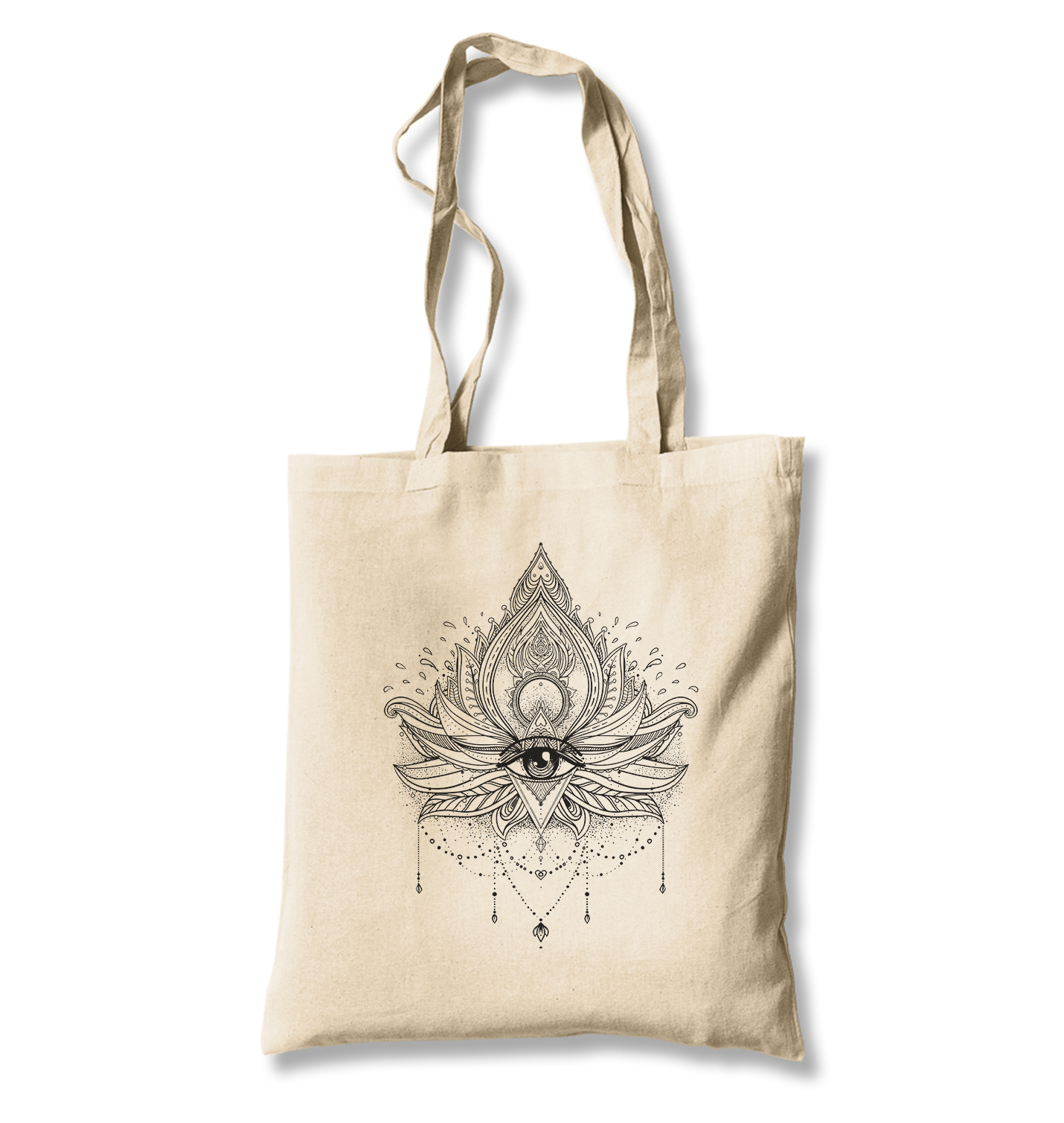 Eye of the Flower White Canvas Totebag - Premium  from W.E.N.S. WIND - Just 4990! Shop now at W.E.N.S. WIND