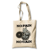 No Pain No Gain Rhino - Body Building Canvas Totebag - Premium  from Wenswind - Just 4990! Shop now at W.E.N.S. WIND