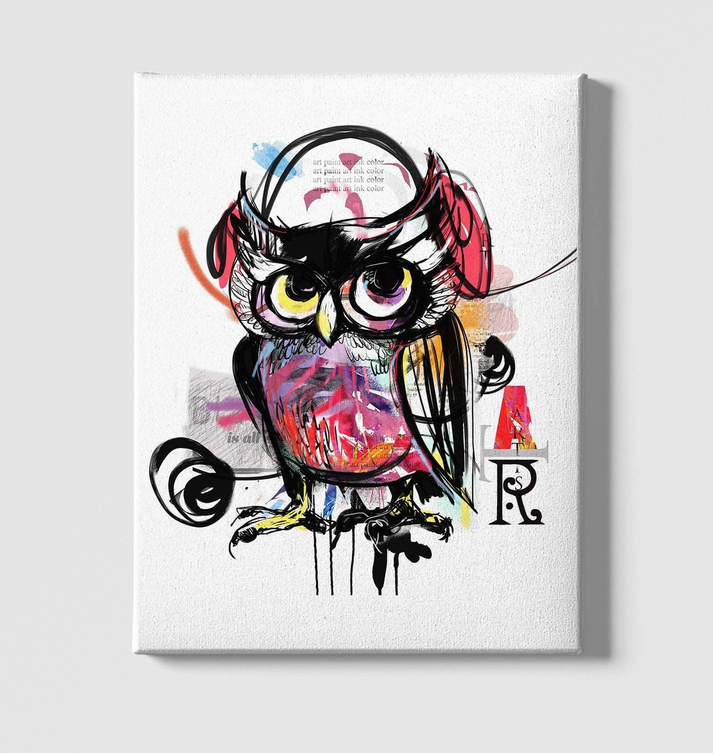 All Owl - Owl White Canvas Wall Art 35x40cm - Premium  from W.E.N.S. WIND - Just 7990! Shop now at W.E.N.S. WIND