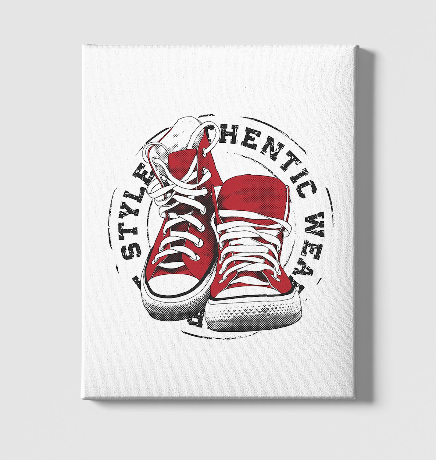 Red Shoe Style White Canvas Wall Art 35x40cm - Premium  from W.E.N.S. WIND - Just 7990! Shop now at W.E.N.S. WIND