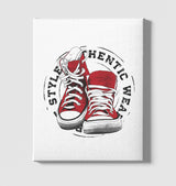 Red Shoe Style White Canvas Wall Art 35x40cm - Premium  from W.E.N.S. WIND - Just 7990! Shop now at W.E.N.S. WIND