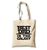 Best Dad in the Galaxy White Canvas Totebag - Premium  from W.E.N.S. WIND - Just 4990! Shop now at W.E.N.S. WIND