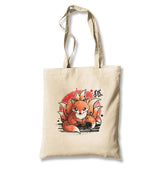 Japanese - Kitsune Moon Canvas Totebag - Premium  from Wenswind - Just 4990! Shop now at W.E.N.S. WIND