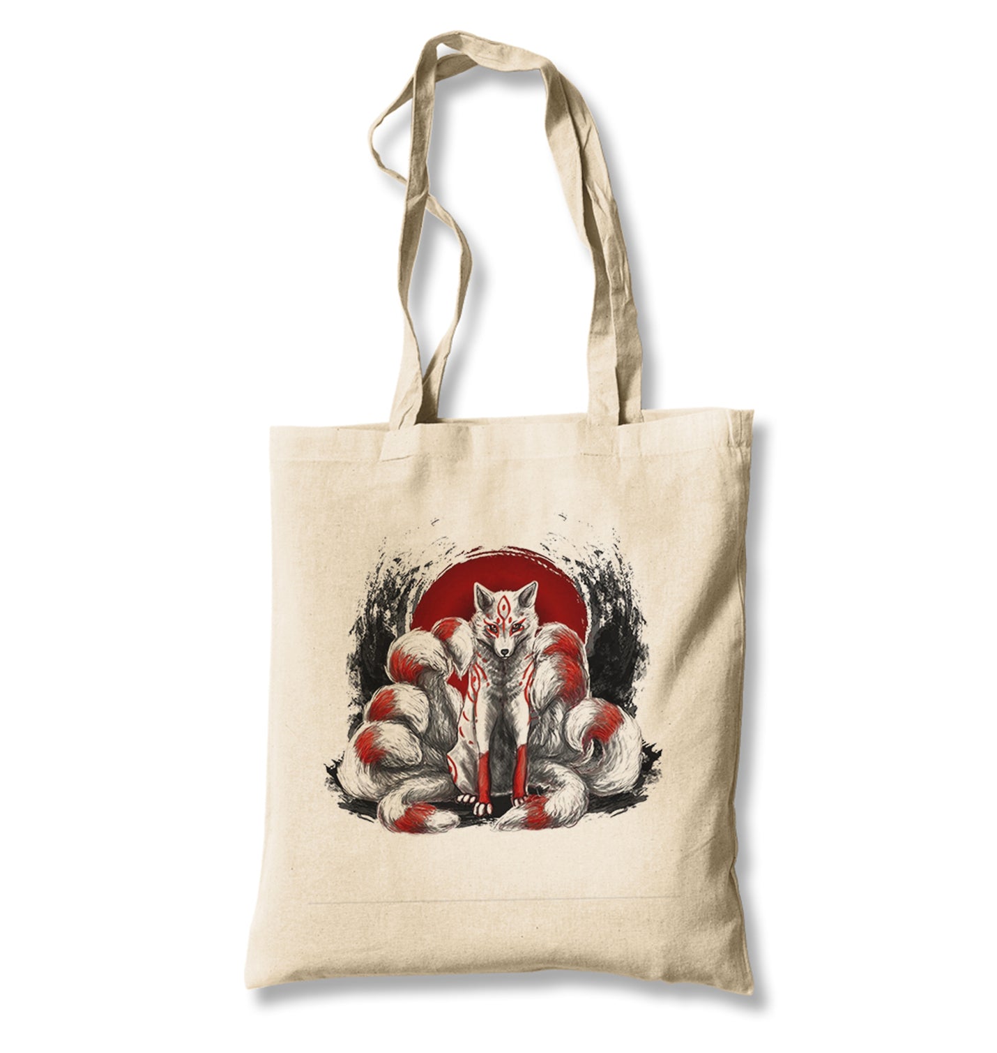 Japanese - Kitsune Fox Canvas Totebag - Premium  from Wenswind - Just 4990! Shop now at W.E.N.S. WIND