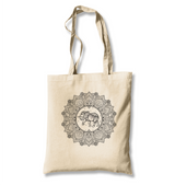 Elephant - Mandala White Canvas Totebag - Premium  from W.E.N.S. WIND - Just 4990! Shop now at W.E.N.S. WIND