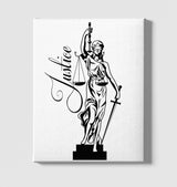 Symbol - Justice White Canvas Wall Art 35x40cm - Premium  from W.E.N.S. WIND - Just 7990! Shop now at W.E.N.S. WIND