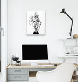 Symbol - Justice White Canvas Wall Art 35x40cm - Premium  from W.E.N.S. WIND - Just 7990! Shop now at W.E.N.S. WIND
