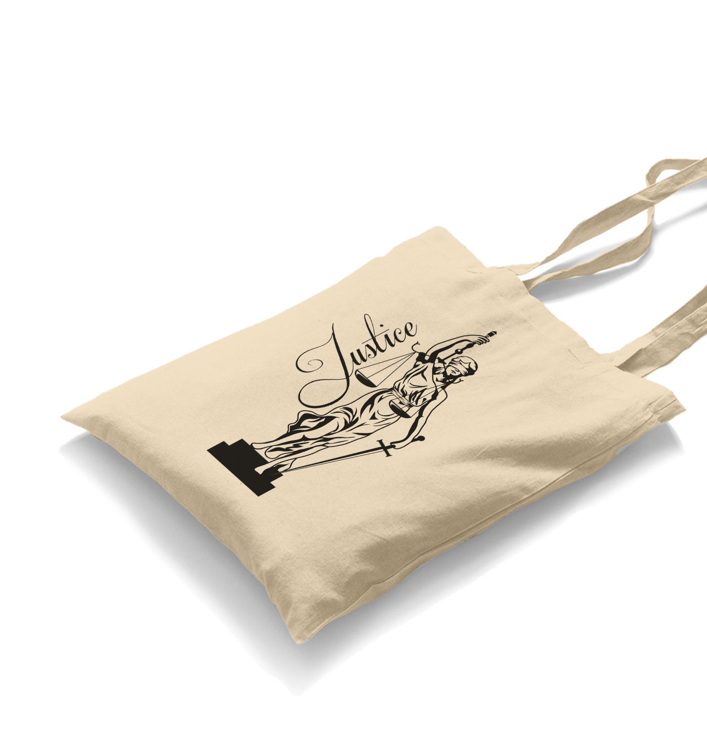 Symbol - Justice White Canvas Totebag - Premium  from W.E.N.S. WIND - Just 4990! Shop now at W.E.N.S. WIND