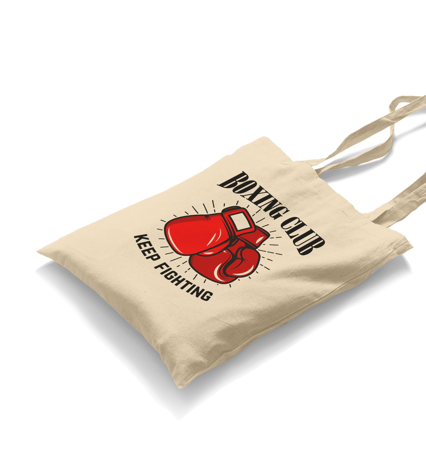 Boxing Club-Fight White Canvas Totebag - Premium  from W.E.N.S. WIND - Just 4990! Shop now at W.E.N.S. WIND