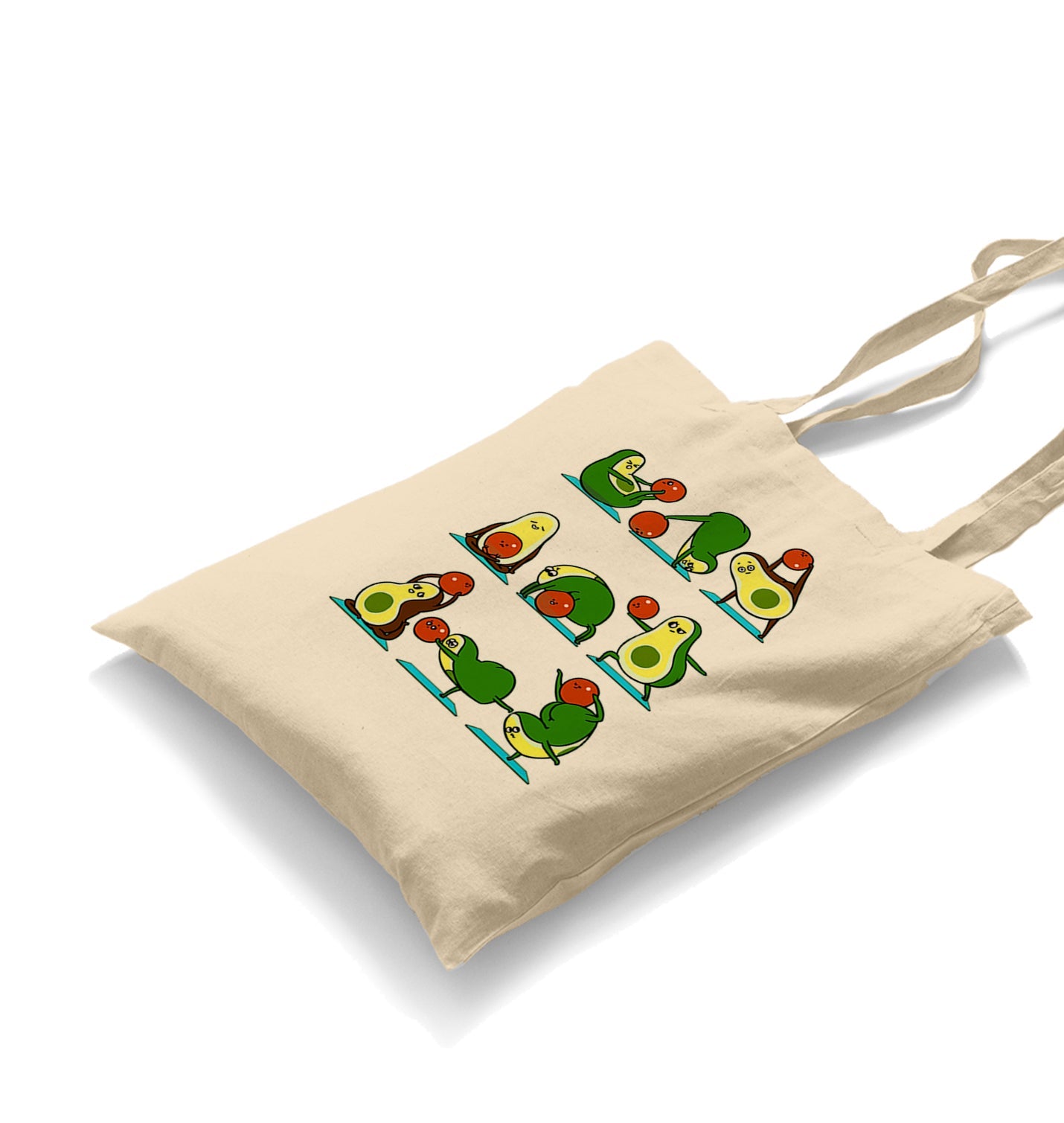 Yoga - Avocado Poses Canvas Totebag - Premium  from Wenswind - Just 4990! Shop now at W.E.N.S. WIND