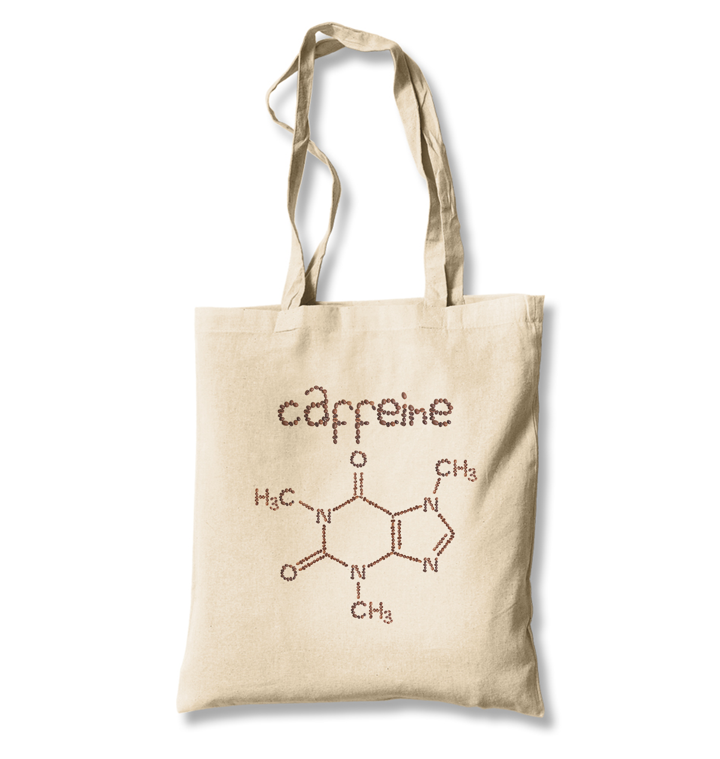 Chemistry-Caffeine Element White Canvas Totebag - Premium  from W.E.N.S. WIND - Just 4990! Shop now at W.E.N.S. WIND