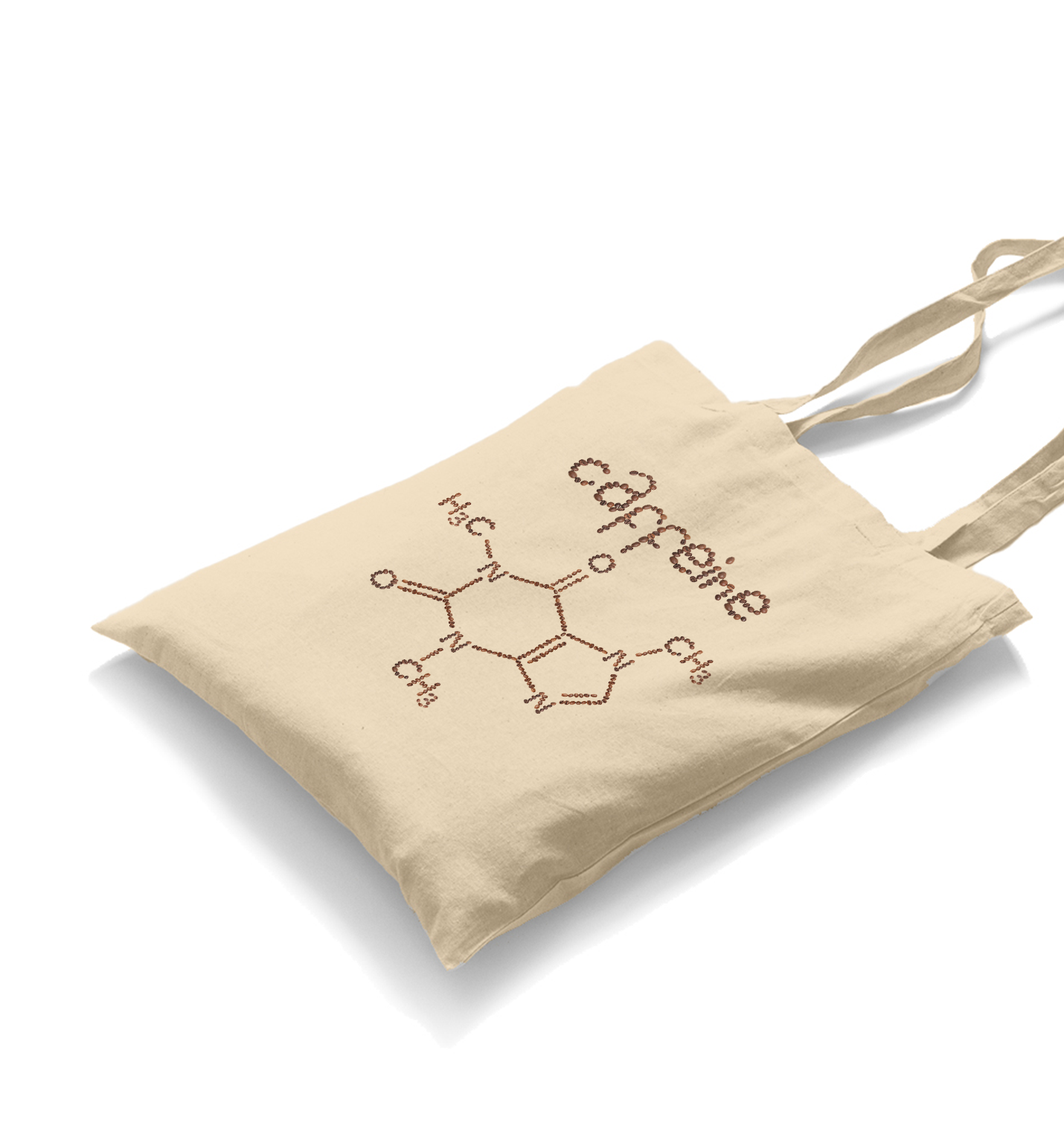 Chemistry-Caffeine Element White Canvas Totebag - Premium  from W.E.N.S. WIND - Just 4990! Shop now at W.E.N.S. WIND