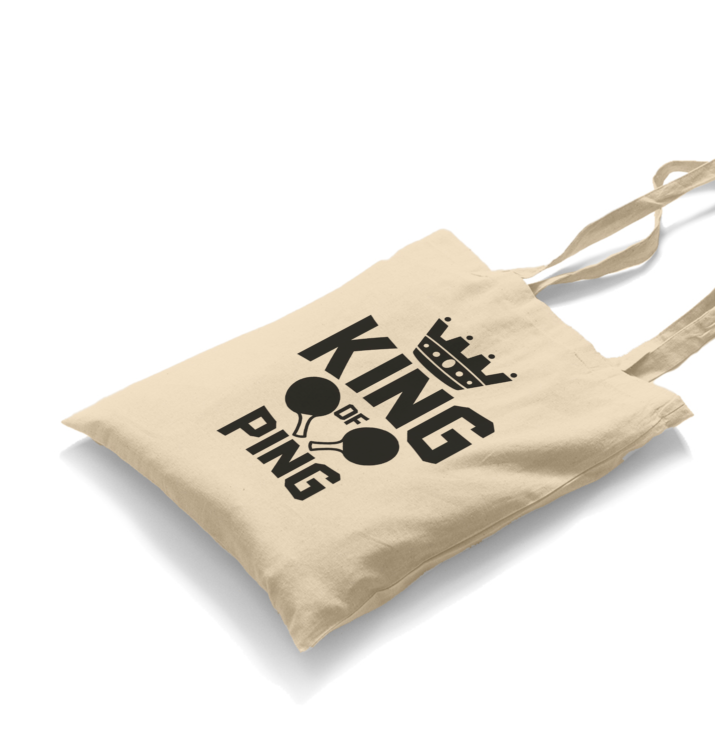Table Tennis - King of Ping Pong White Canvas Totebag - Premium  from W.E.N.S. WIND - Just 4990! Shop now at W.E.N.S. WIND