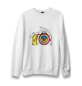 Photography-Camera Bird Unisex White Sweatshirt - Premium  from W.E.N.S. WIND - Just 10990! Shop now at W.E.N.S. WIND