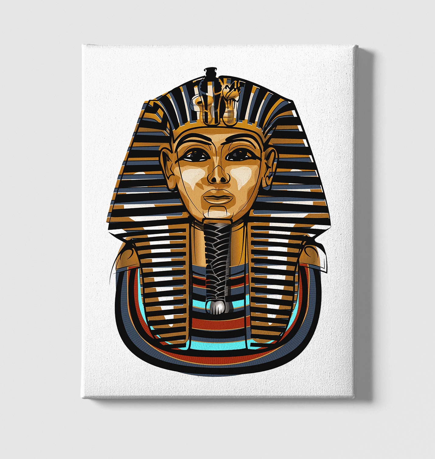 Egypt - Tutankhamun White Canvas Wall Art 35x40cm - Premium  from W.E.N.S. WIND - Just 7990! Shop now at W.E.N.S. WIND