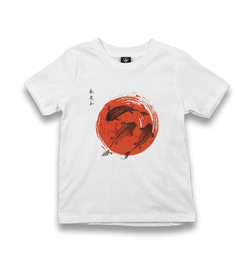 Japanese-Koi Kid's White Tshirt - Premium  from W.E.N.S. WIND - Just 5990! Shop now at W.E.N.S. WIND