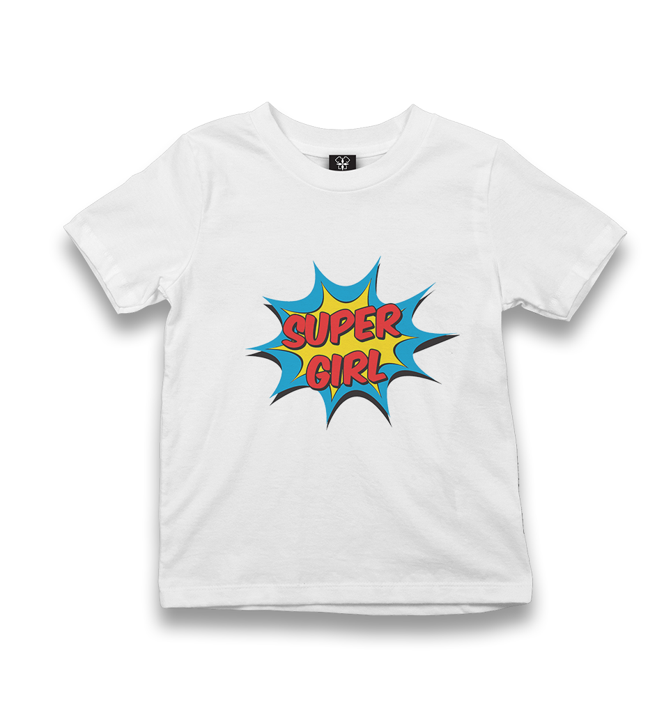 Super Girl Kid's White Tshirt - Premium  from W.E.N.S. WIND - Just 5990! Shop now at W.E.N.S. WIND