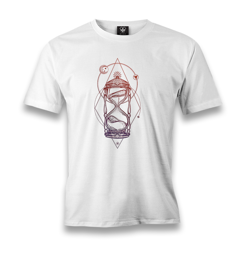 Hourglass - Time in the Stars Men's White Tshirt - Premium  from W.E.N.S. WIND - Just 6490! Shop now at W.E.N.S. WIND