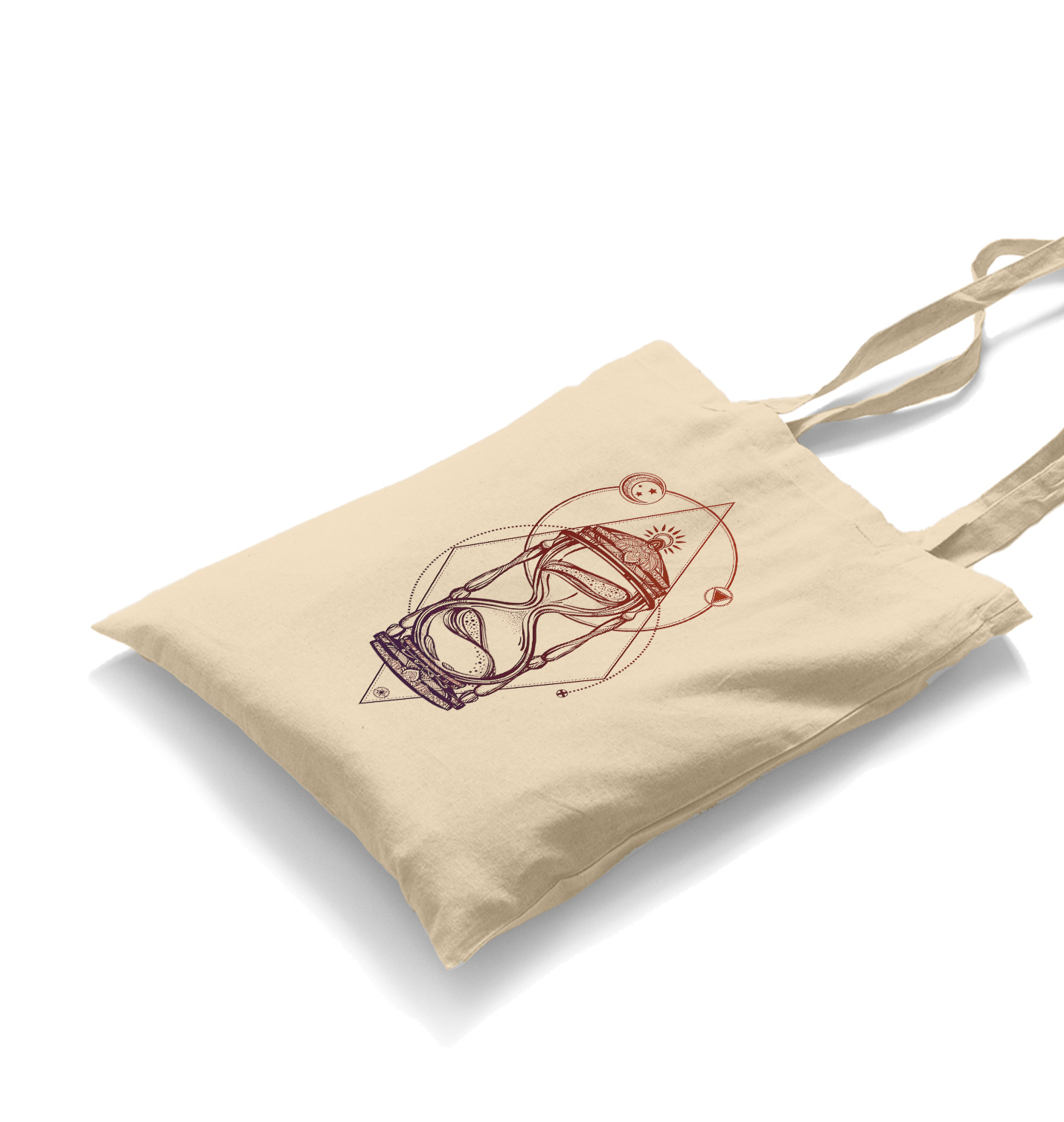 Hourglass - Time in the Stars White Canvas Totebag - Premium  from W.E.N.S. WIND - Just 4990! Shop now at W.E.N.S. WIND