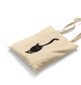 Animal-Cat Chat Noir White Canvas Totebag - Premium  from W.E.N.S. WIND - Just 4990! Shop now at W.E.N.S. WIND