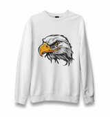 Animal-Wild Eagle Unisex White Sweatshirt - Premium Unisex Sweatshirt from W.E.N.S. WIND - Just 10990! Shop now at W.E.N.S. WIND