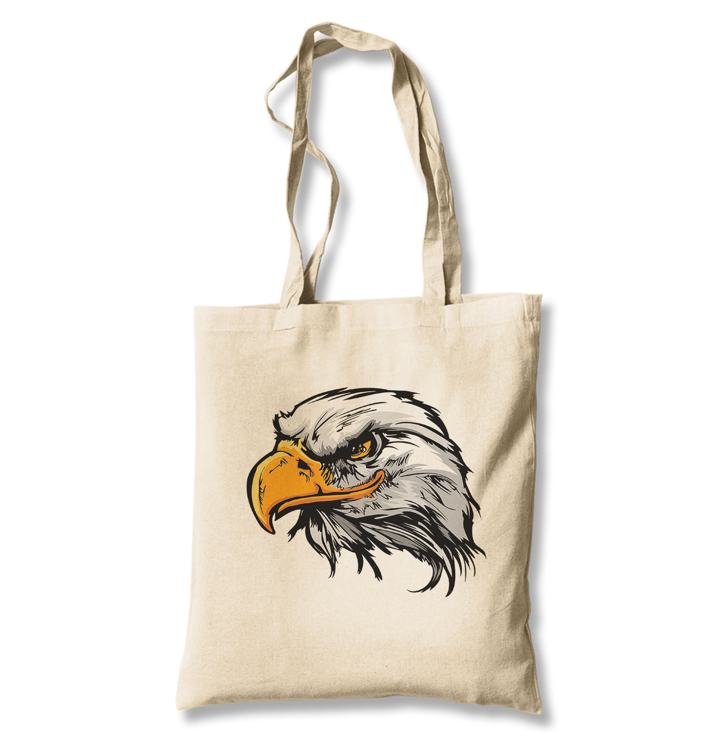 Animal-Wild Eagle White Canvas Totebag - Premium  from W.E.N.S. WIND - Just 4990! Shop now at W.E.N.S. WIND