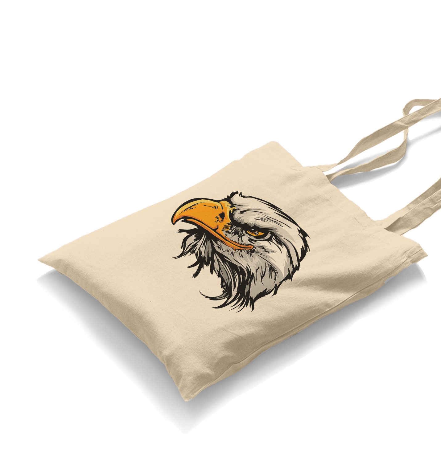 Animal-Wild Eagle White Canvas Totebag - Premium  from W.E.N.S. WIND - Just 4990! Shop now at W.E.N.S. WIND