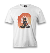 Yoga - Sukhasana Men's White Tshirt - Premium  from W.E.N.S. WIND - Just 6490! Shop now at W.E.N.S. WIND