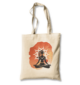 Yoga - Sukhasana White Canvas Totebag - Premium  from W.E.N.S. WIND - Just 4990! Shop now at W.E.N.S. WIND