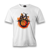 Basketball-Street Ball Men's White Tshirt - Premium  from W.E.N.S. WIND - Just 6490! Shop now at W.E.N.S. WIND