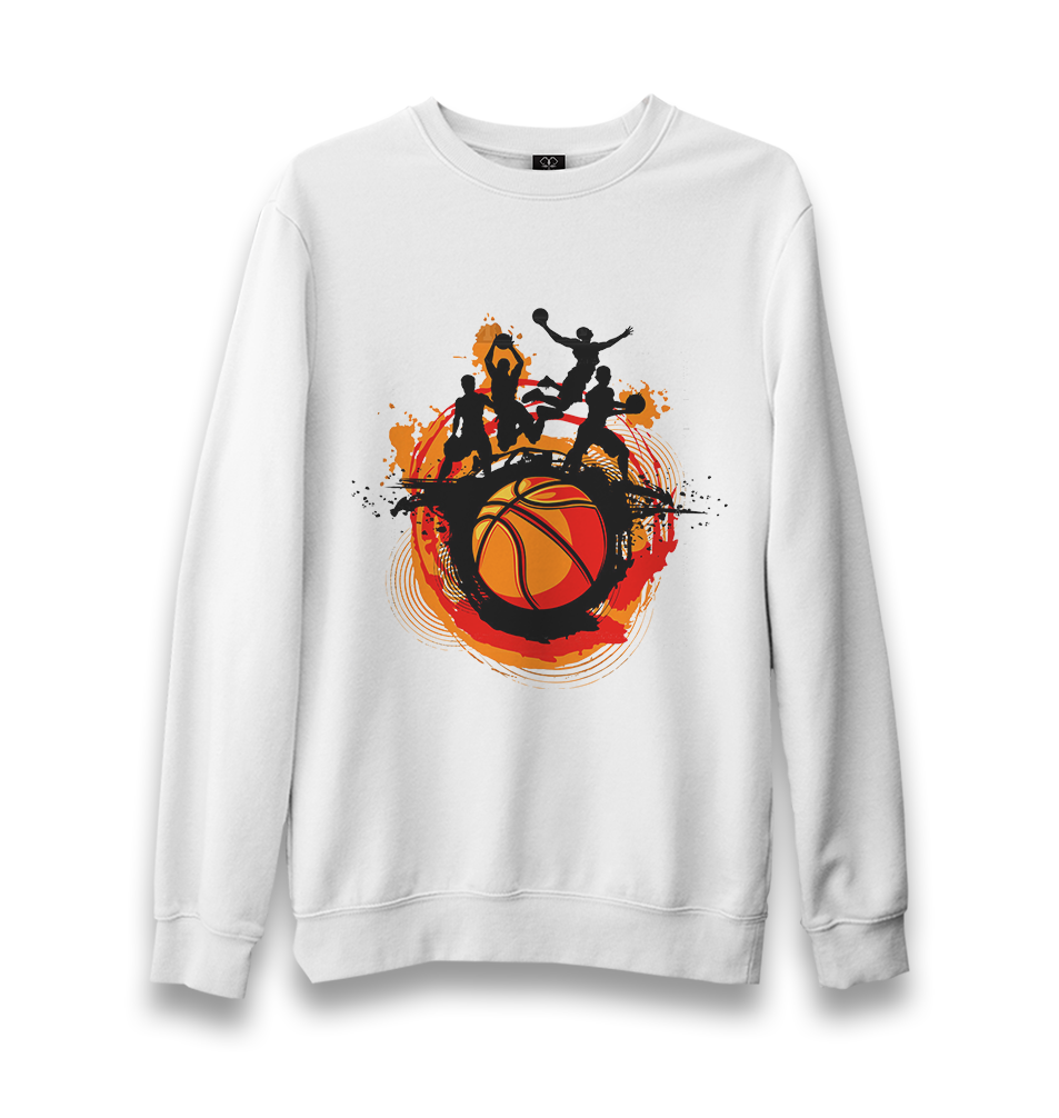 Basketball-Street Ball Unisex White Sweatshirt - Premium  from W.E.N.S. WIND - Just 10990! Shop now at W.E.N.S. WIND