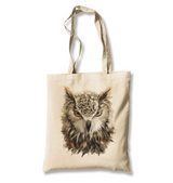 Animal-Wild Owl White Canvas Totebag - Premium  from W.E.N.S. WIND - Just 4990! Shop now at W.E.N.S. WIND